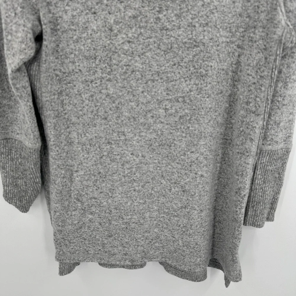 Habitat Sweater Womens Small Gray Cowl Neck Tunic‎ Pullover Ribbed Knit 35814